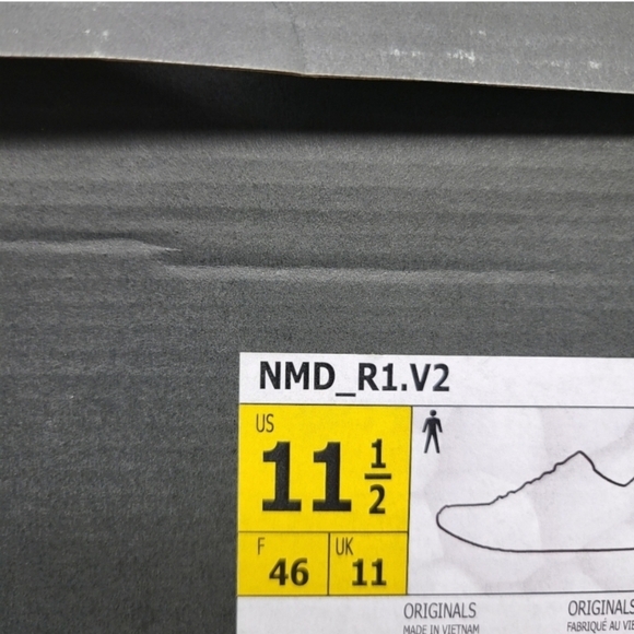 New Adidas NMD_R1 V2 'Glow In The Dark' Men's Running Shoes Size 11.5 - Picture 8 of 8